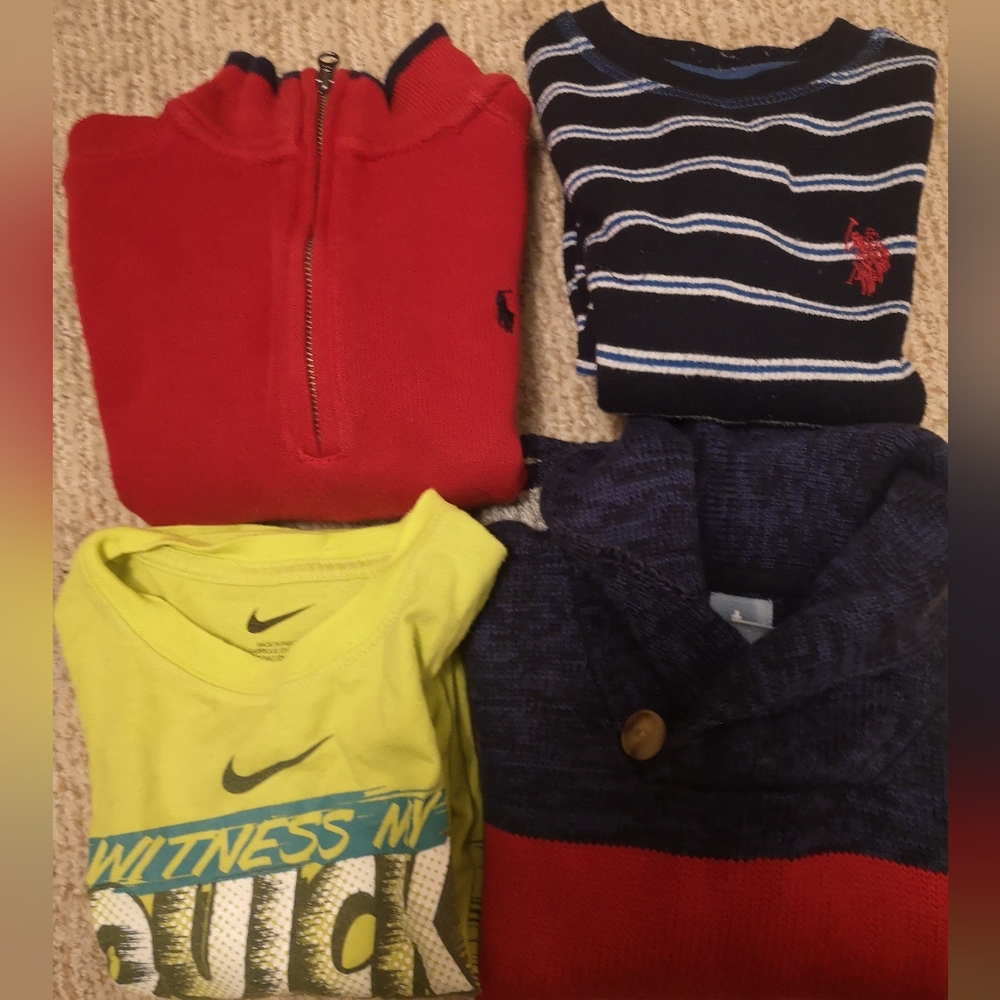 4 Size 3T long sleeve shirts Nike Gap Ralph Lauren
